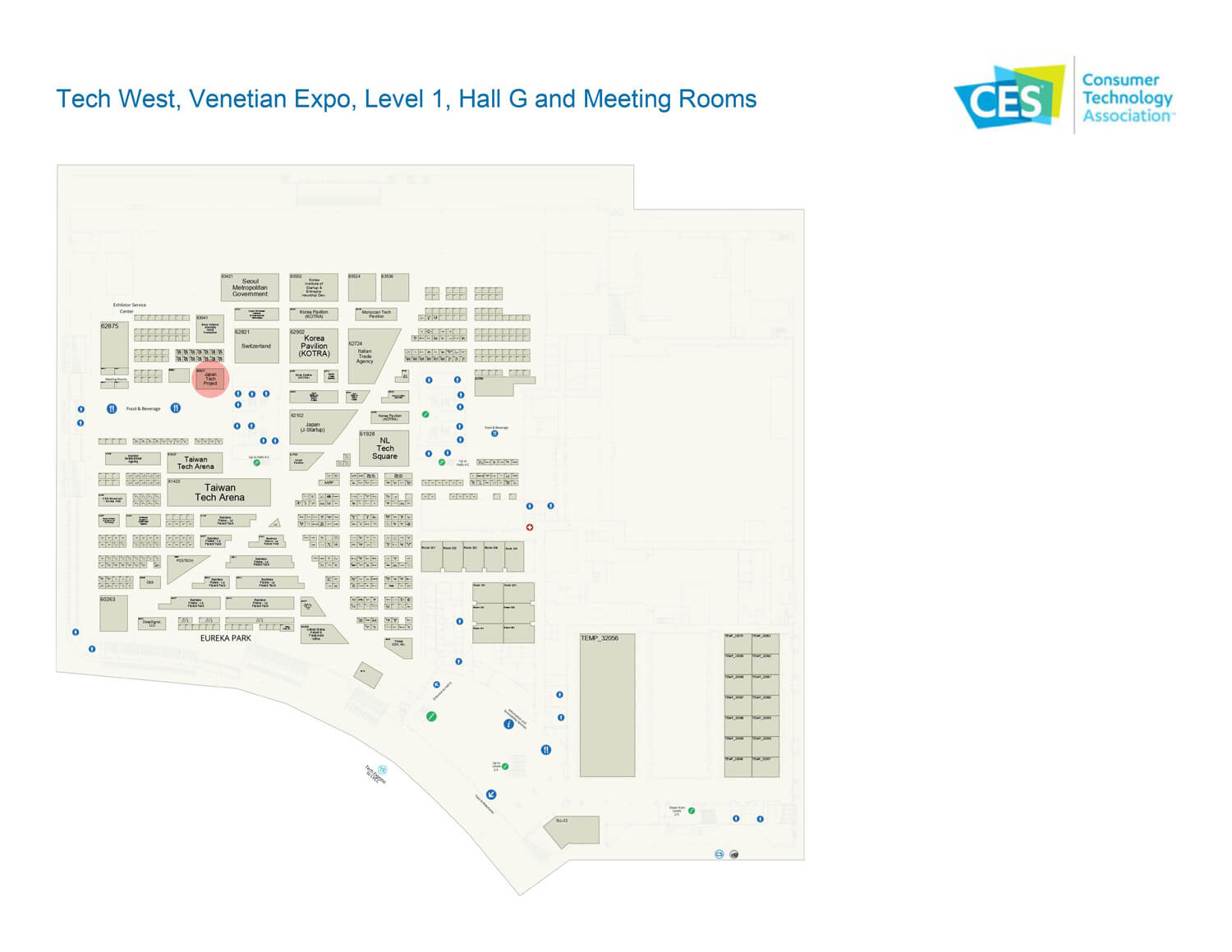 CES Consumer Technology Trade show Map
